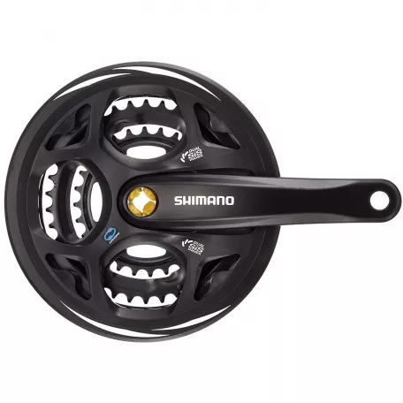 Система Shimano Altus, FC-M311, 175мм, Кв, 48/38/28T, защ, черн
