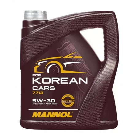Масло моторное MANNOL for Korean Cars 7713 5W-30 SN / CH-4, 4л.
