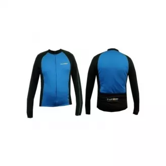 Велофутболка с длин. рукавом J-611-LW-Blue сине-черная с молнией L FunkierBike