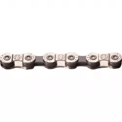 Цепь 9 скоростей, YBN S9-S, 116 звеньев, с замком, серебристый, серая