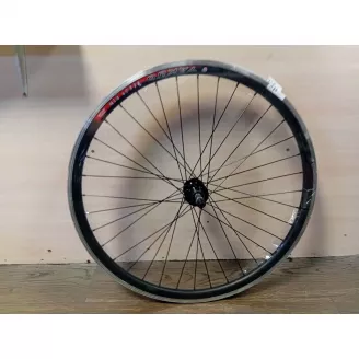 Колесо 26, заднее, обод черн. YKL, втулка черн., AL, QR, промы, трещ., спицы сталь