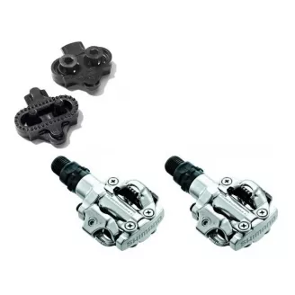 Педали Shimano, M520, с шипами, серебристые