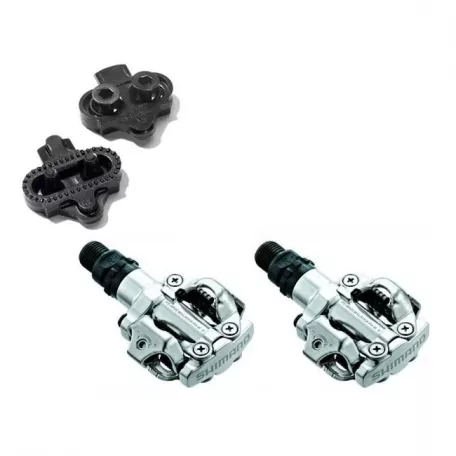 Педали Shimano, M520, с шипами, серебристые