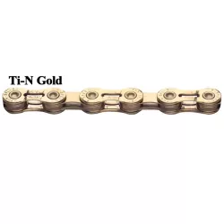 Цепь 9 скоростей, YBN SLA-H9 Ti-N Gold, 116 звеньев, с замком