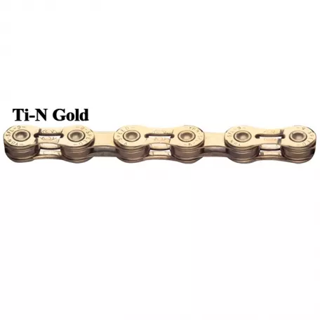 Цепь для велосипеда 9 скоростей, YBN SLA-H9 Ti-N Gold, 116 звеньев, с замком
