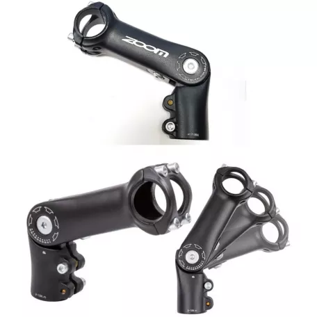 Вынос руля ZOOM TDS-D269-8(ISO-P) регулир. на 1-1/8", 25, 4 мм руль, (L-110, 0°~90°, чёрный)