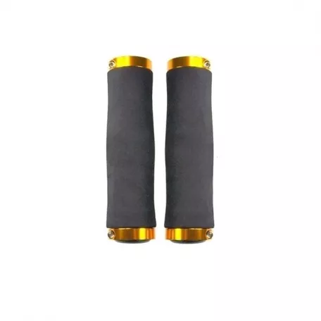 Грипсы (ручки на руль) Haiwei HW145210, длина 135 мм, чёрно-золотистые