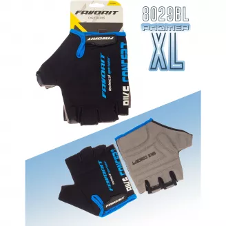 Перчатки велосипедные Favorit, р-р XL, цвет черный, синий