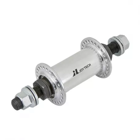 Втулка передняя JoyTech, JY-A075, Al, 48 отв, ось M14, гайки, серая