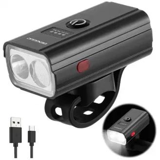 Фонарь передний Bengguo BG-1923, 400LM, USB Type-C, Al