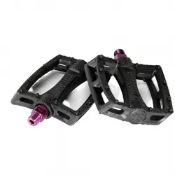 Педали COLONY, Fantastic Plastic, Nylon/Fibre Mix, 9/16", цвет чёрный, фиолетовый