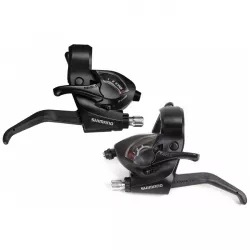 Манетки/тормозные ручки Shimano Tourney, ST-EF41, 3х6 ск, черн., тросы