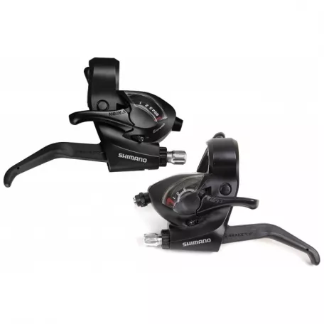 Манетки/тормозные ручки Shimano Tourney, ST-EF41, 3х6 ск, черн., тросы