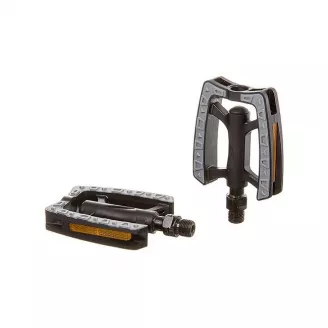 Педали FP-212 Feimin ось 9/16" пласт., прорез., чёрные