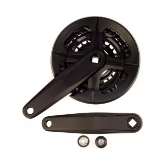 Шатуны Favorit POLO-J, JS53423-9BK, 24/34/42Т, 3X9 ск., 170 мм, Al, черные