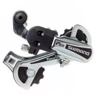 Переключатель задний Shimano Tourney, RD-TY21, GS, 6 cк, серебристый