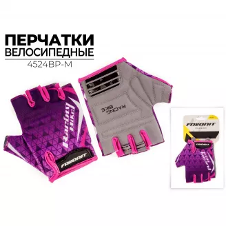 Перчатки велосипедные Favorit, р-р M, цвет розовый, черный