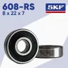 Подшипник  608-2RS (SKF), 8x22x7 мм ролики, скейты, самокаты