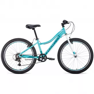 Велосипед горный Forward Jade 24, 1.0 (24", 7 ск.) синий/бирюзовый