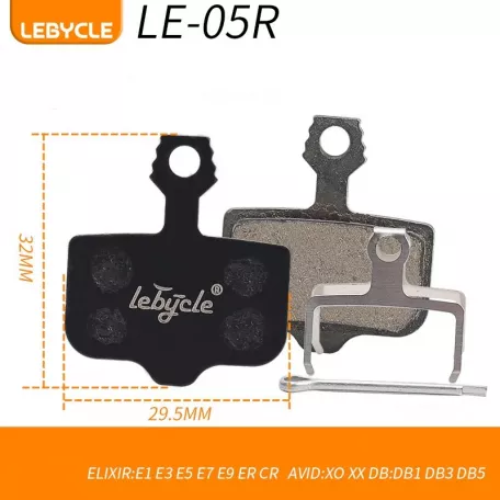 Колодки тормозные Lebycle LE-05R, Avid Elixir, Organic