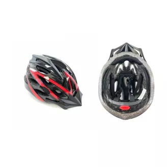 Шлем взрослый IN20-L-RD, р-р L (58-62 см), черный красный