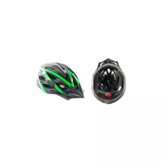 Шлем взрослый IN20-M-GN, р-р M (54-58 см), черный, зелёный