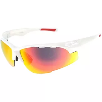 Очки солнцезащитные 2K S-18007-B (белый глянец / чёрно-красный revo)