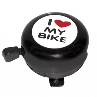 Звонок сталь чёрный "I love my bike"
