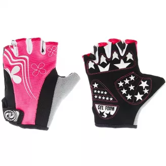 Перчатки JAFFSON SCG 47-0122 M (чёрный, белый, розовый)