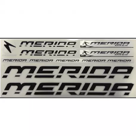 Комплект наклеек "MERIDA", цвет чёрный