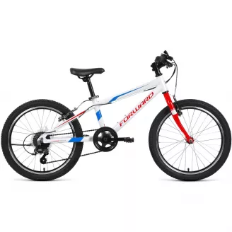 Велосипед горный Forward Rise 20 2.0 (20", 7ск ) белый/красный