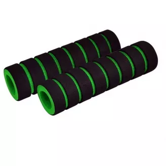 Грипсы Hualong HL-GR24, длина 120 мм, поролоновые, чёрно-зелёные