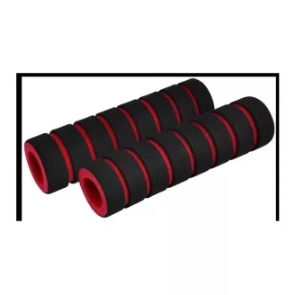Грипсы LONGUS FOUMY, длина 127 мм, черно-красные