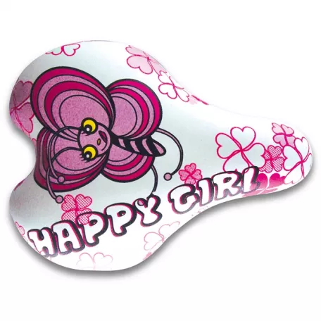 Седло детское DDK 1216 Happy girl (белый, розовый) Седло детское DDK 1216 Happy girl (белый, розовый)