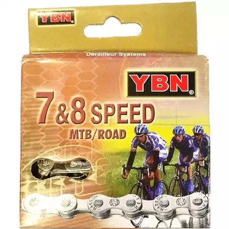 Цепь для велосипеда 6, 7, 8 скоростей, YBN S52, 114 звеньев, без замка