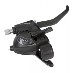 Манетка/тормозная ручка Shimano Tourney, ST-EF41, 7 ск, черная, 2050 мм трос
