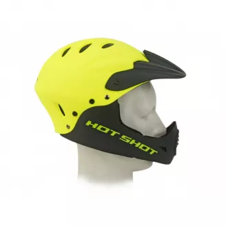 Шлем, AUTHOR Hot Shot 191 Freeride/DH FullFace, 52-54см, 17отв., цвет неоновый желтый
