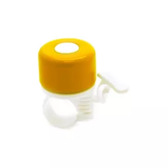 Звонок велосипедный "молоток", диаметр 35 мм, цвет белый/желтый