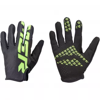 Перчатки Merida Trail с пальцами, размер: M, черный, зеленый