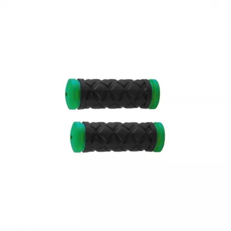 Грипсы (ручки на руль) HL-G73, длина 90 мм, чёрно-зеленые